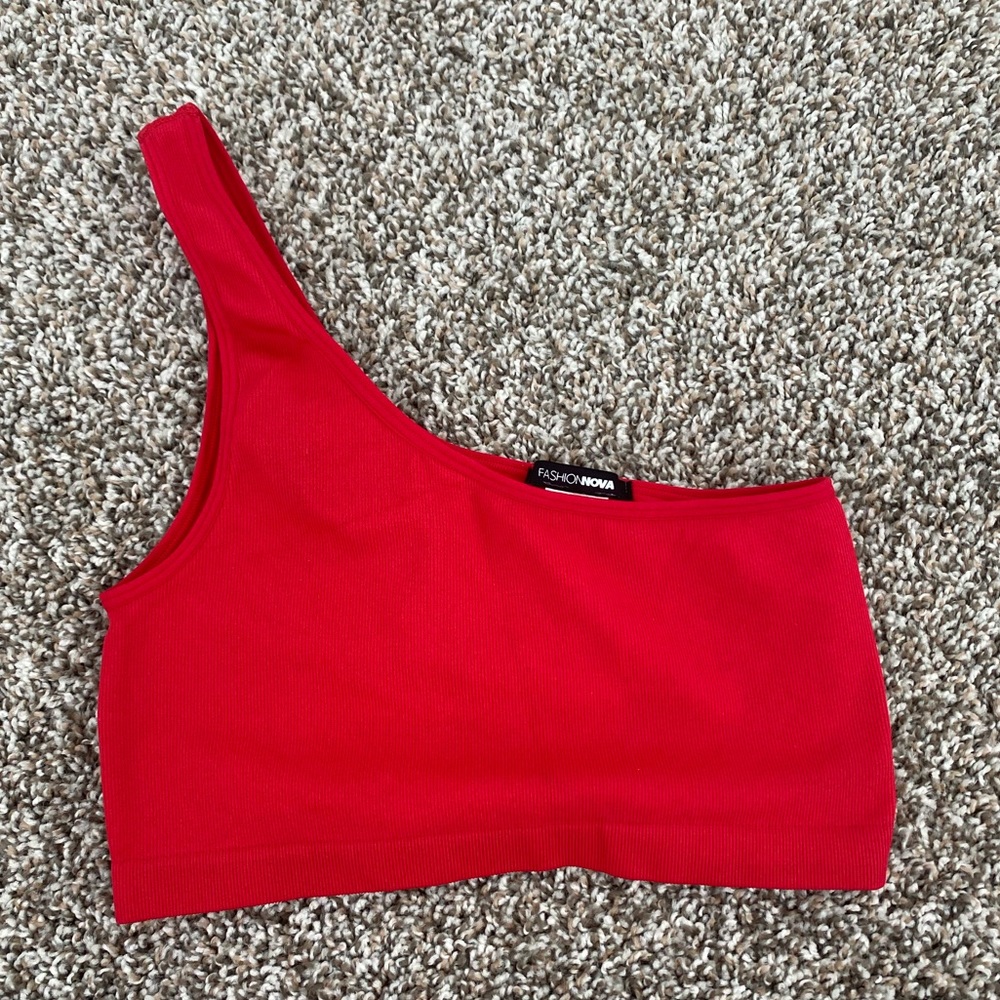 One Shoulder Crop Top